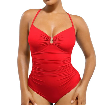 🩱Women's Smart Sculpt U-Ring Swimsuit - 🌊Slimming One Piece