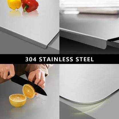 💥Limited Time 49% Off! Non-slip Stainless Steel Kitchen  Cutting Board