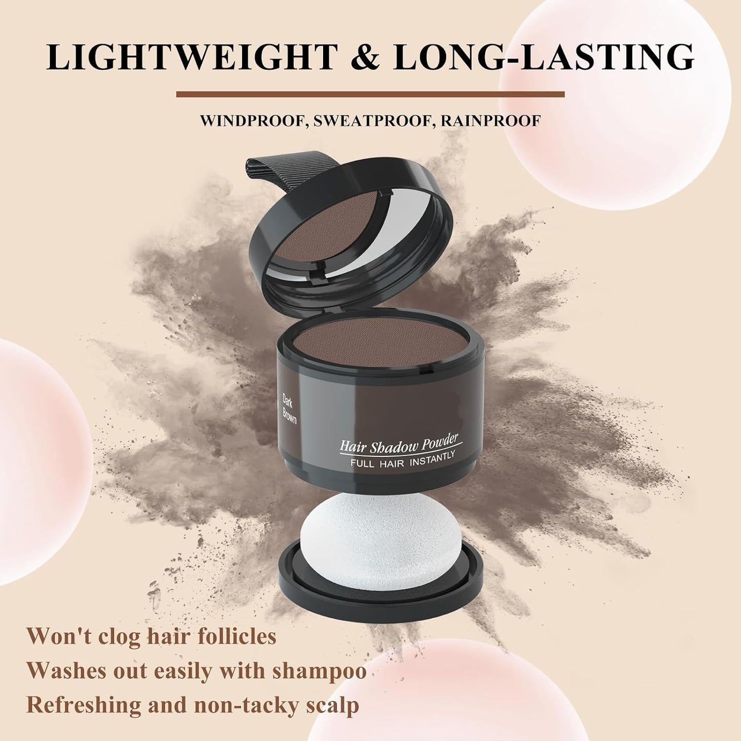 ✨Hairline Powder✨ Instant Concealer for Thinning Gray Hair, Windproof Sweatproof for Men & Women