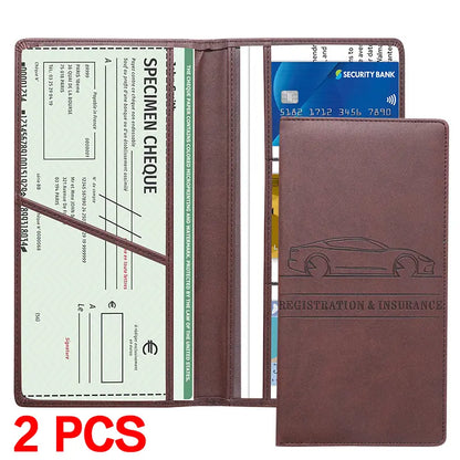 🗃️Car Registration & Insurance Card Holder, Magnetic Closure Vehicle Organizer, Car Essential Document Wallet