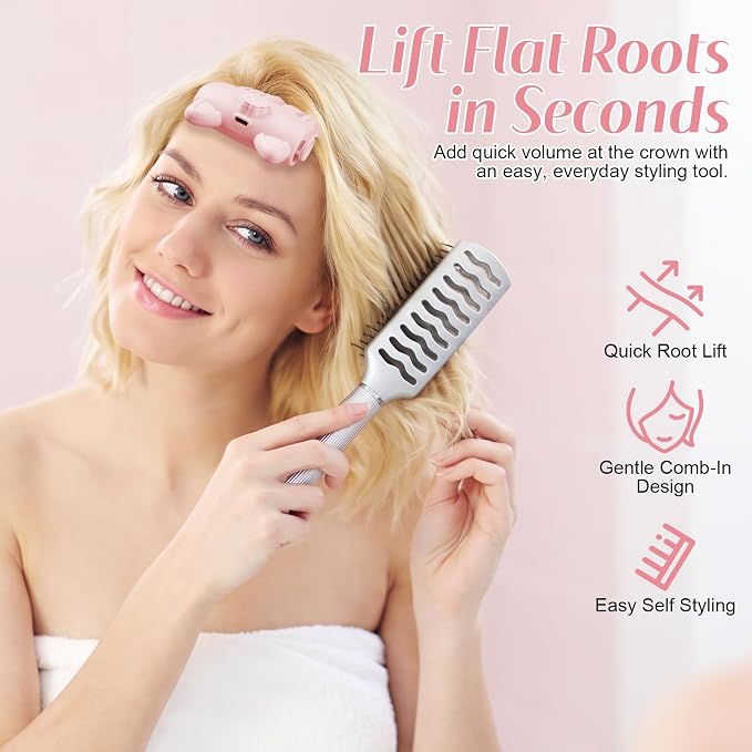 🔥 50% OFF – Cordless Heated Root Lift Clip for Instant Salon-Style Volume