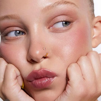 ✨Horseshoe Nose Hoop with Gems - Free Ball Holder💎