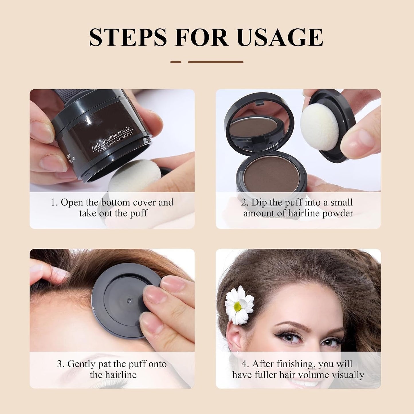✨Hairline Powder✨ Instant Concealer for Thinning Gray Hair, Windproof Sweatproof for Men & Women