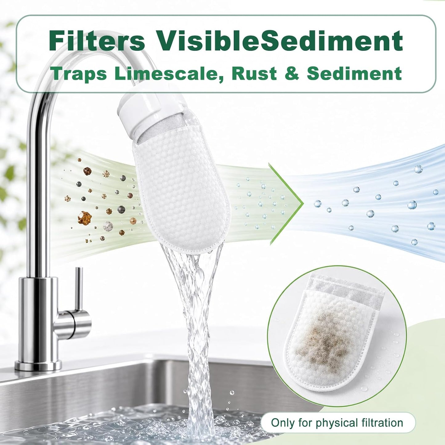 ⚡Hot Sales 49% OFF🔥-Cotton Faucet Filter Bags for Faucets Under 1" - Splash-Reducing Sediment Filter