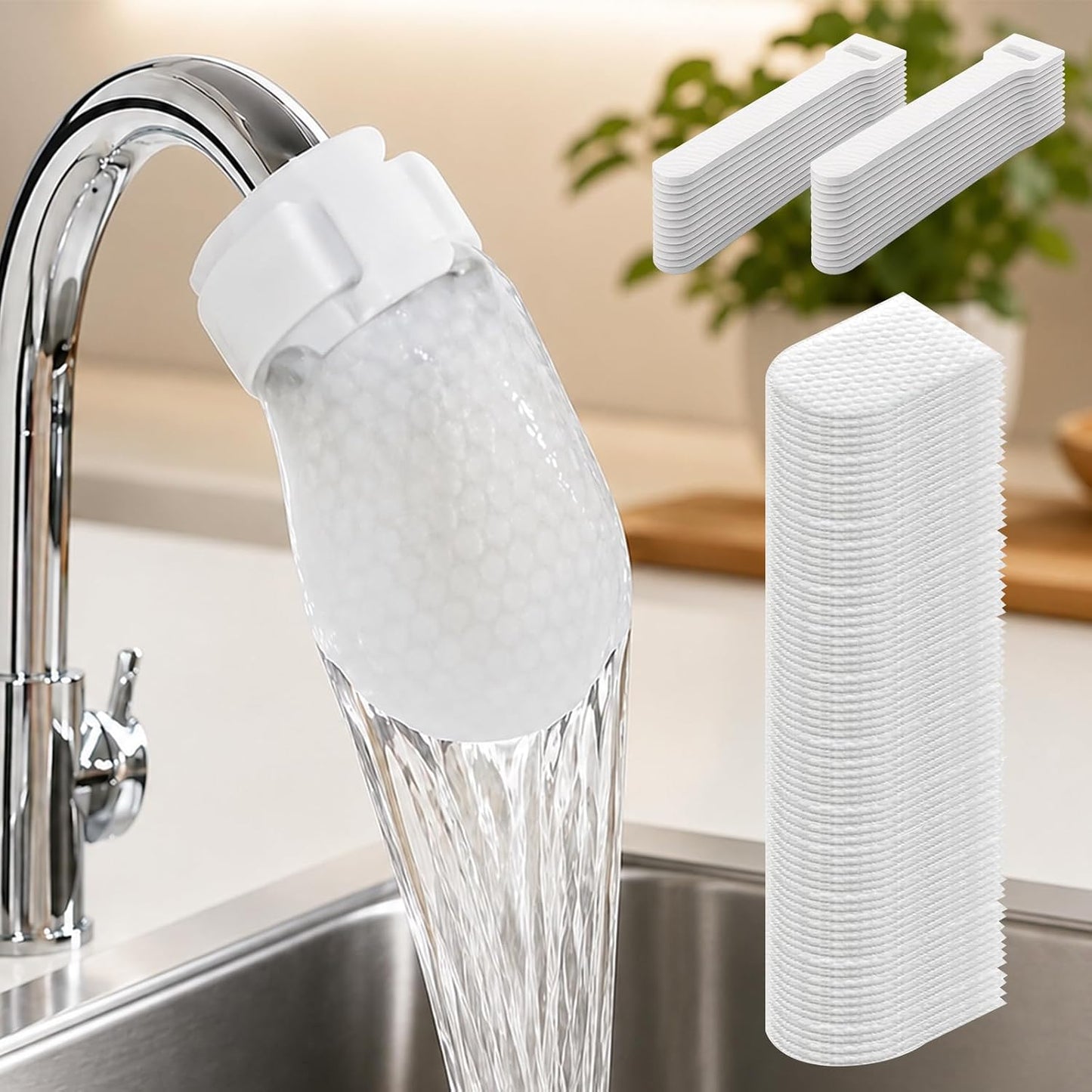 ⚡Hot Sales 49% OFF🔥-Cotton Faucet Filter Bags for Faucets Under 1" - Splash-Reducing Sediment Filter