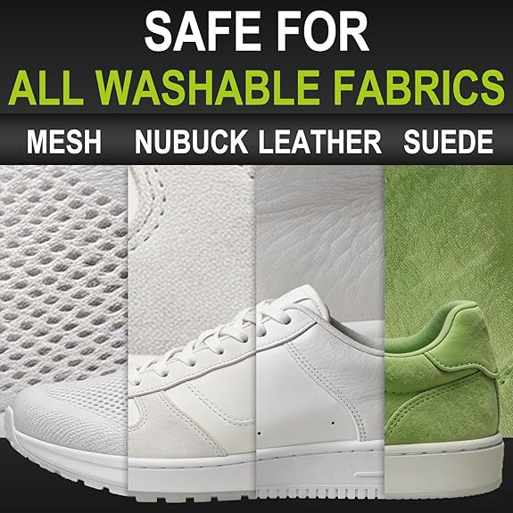 👟✨ Premium Foam Sneaker Cleaning Kit 100ml, Non-Bleach Cleaner for White Shoes, Canvas, Mesh & Leather, Includes Brush, Towel & Wipe