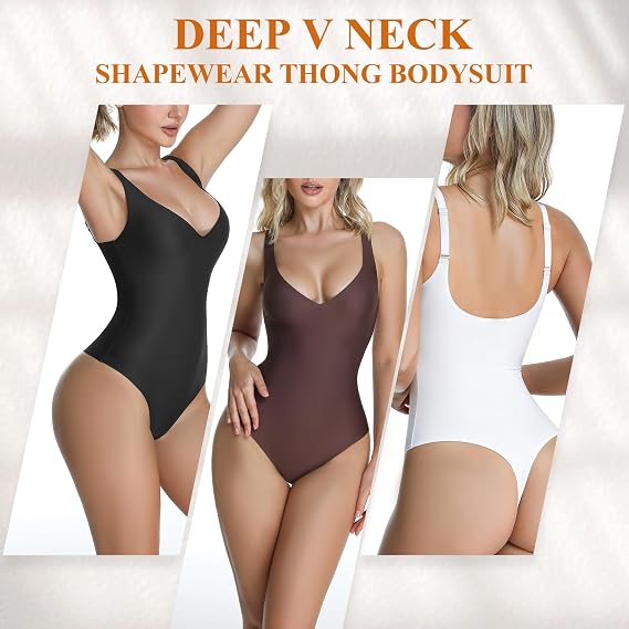 🔥Best Seller🔥Wireless Plunge Thong Bodysuit - Sexy, Comfortable Fit