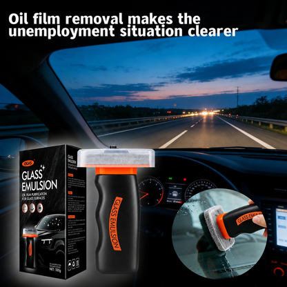 🚗🧼 Handheld Car Glass Oil Film Cleaner Cream | Portable Windshield Degreasing Sponge Brush 100g