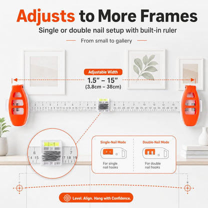 ⏳🔥 49% OFF Today Only | 🖼️ 3-in-1 Hanging Helper – Measure, Level & Nail with Precision 🛠️✨