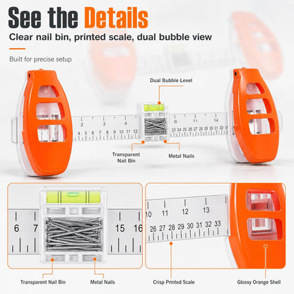 ⏳🔥 49% OFF Today Only | 🖼️ 3-in-1 Hanging Helper – Measure, Level & Nail with Precision 🛠️✨
