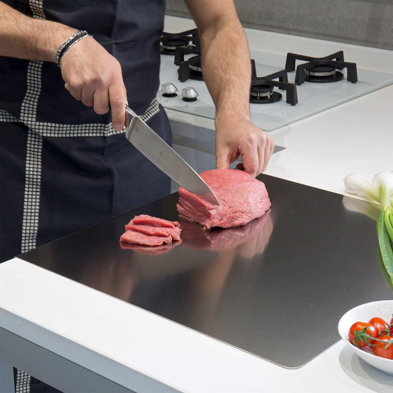 💥Limited Time 49% Off! Non-slip Stainless Steel Kitchen  Cutting Board