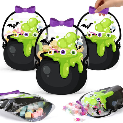 🔥Limited Time 49% OFF - Halloween Favor Bags Transparent Pumpkin Sealed Pouches🍬