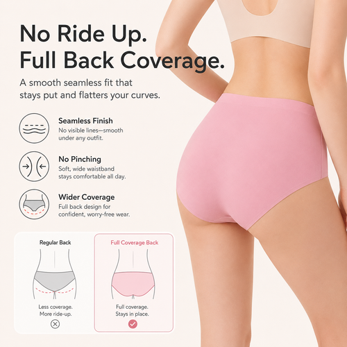 No Bunching No Lines – Women Seamless High Waist No Show Briefs