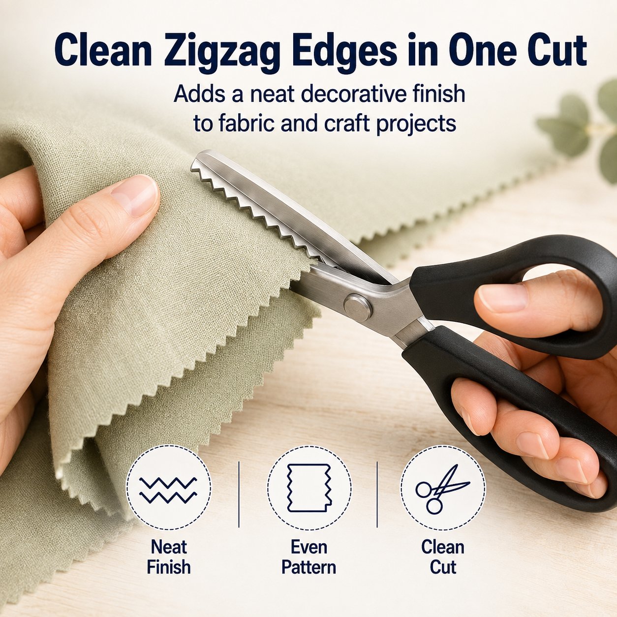 🔥LAST DAY 49% OFF✂️Stainless Steel Zig Zag Pinking Shears