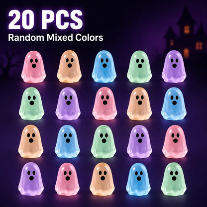 Glow In Dark Cute Ghost Resin Bead Set