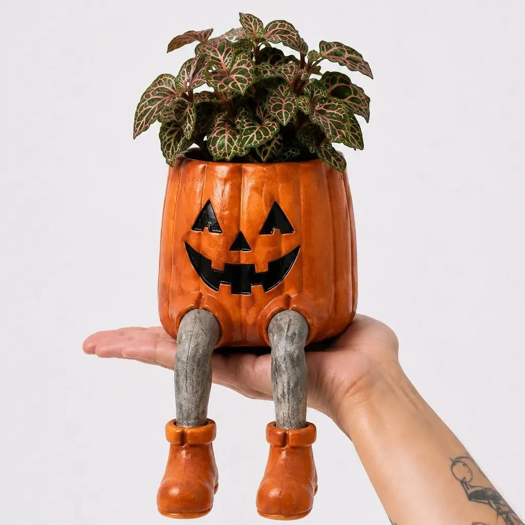 🎃 LIMITED TIME 49% OFF | Spooky Hanging Leg Resin Planter – Cute Halloween Succulent Pot For Home & Garden 👻