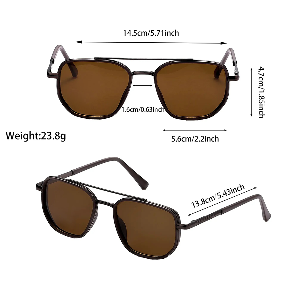 🎁Promotion 49% OFF😎 Fashion Geometric Double-Beam Sunglasses