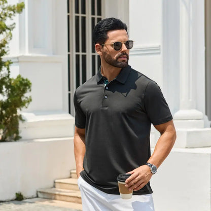 🔥👕3-Pack Men's Breathable Quick-Drying Polo Shirts❄️Stay Cool❄️