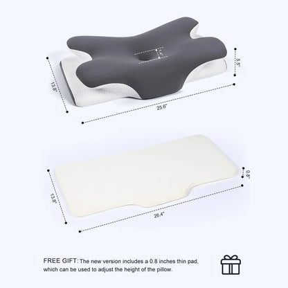 ☁️🛌 Adjustable Ergonomic Memory Foam Pillow