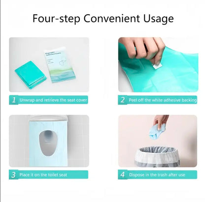 🔥Limited Time 49% OFF🚽 Disposable Waterproof Toilet Seat Covers ✨ Portable Anti-Slip Hygiene Protector