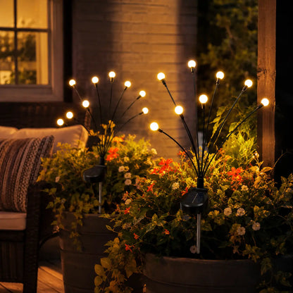 🪻💡Outdoor Solar Firefly Garden Lights Waterproof 4/8 Pack