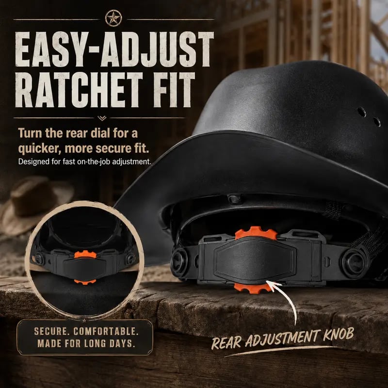 🔥LAST DAY 49% OFF🤠Western Cowboy Hard Hat, Vented Wide Brim Safety Helmet for Construction & Ranch Workers