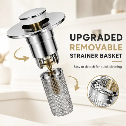 ⚡BUY 1 GET 1 FREE🔥🚿 Pop-Up Sink Drain Stopper,Anti-Clog Leak-Proof Basin Drain Filter