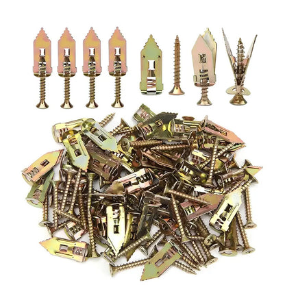 🔥LAST DAY 49% OFF🔥🔩No‑Drill Metal Drywall Anchors Kit | Heavy Duty Wall Expansion Screws
