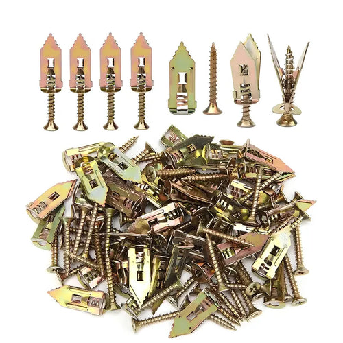 🔥LAST DAY 49% OFF🔥🔩No‑Drill Metal Drywall Anchors Kit | Heavy Duty Wall Expansion Screws