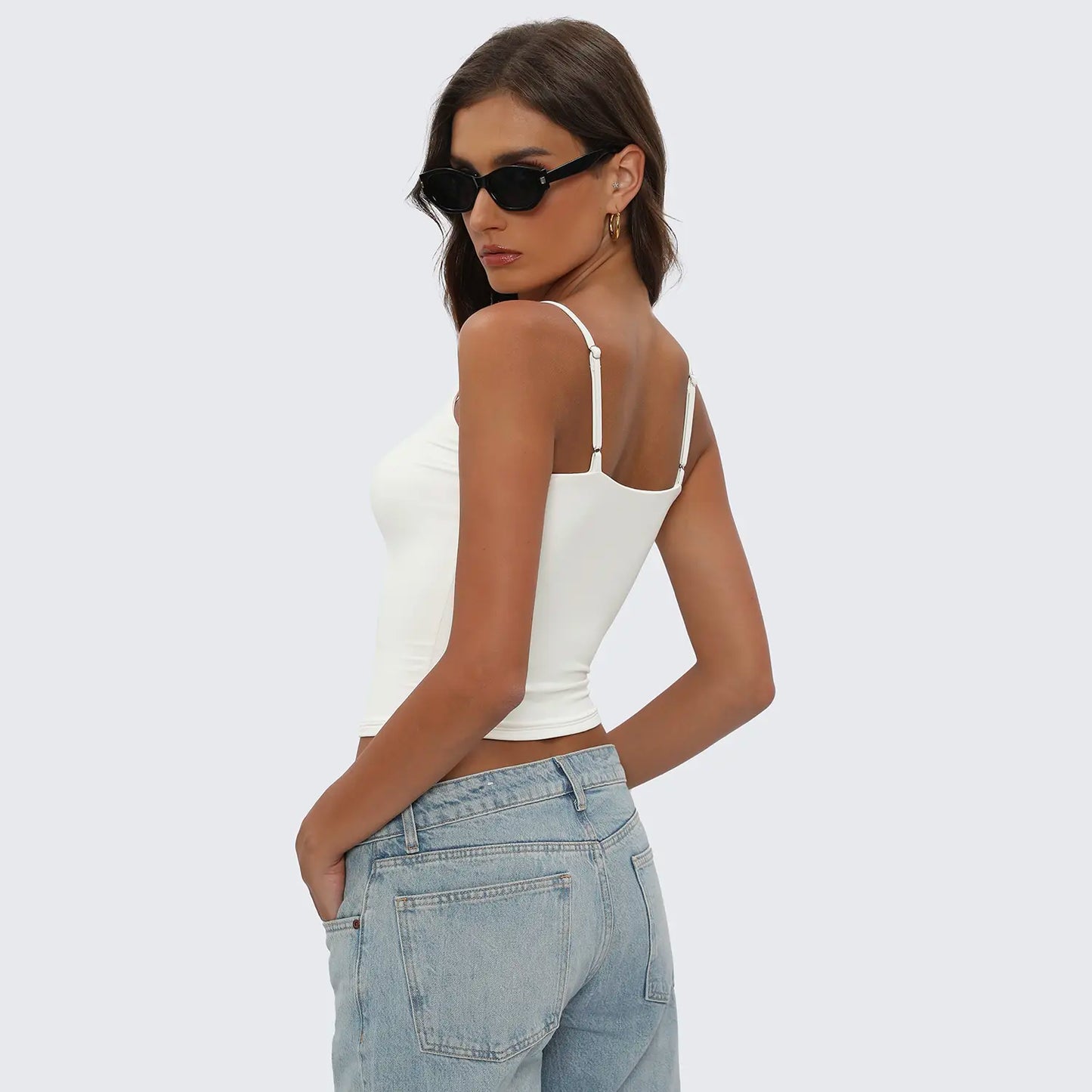 🔥👚Women's Square Neck Cami Top - Chic & Versatile