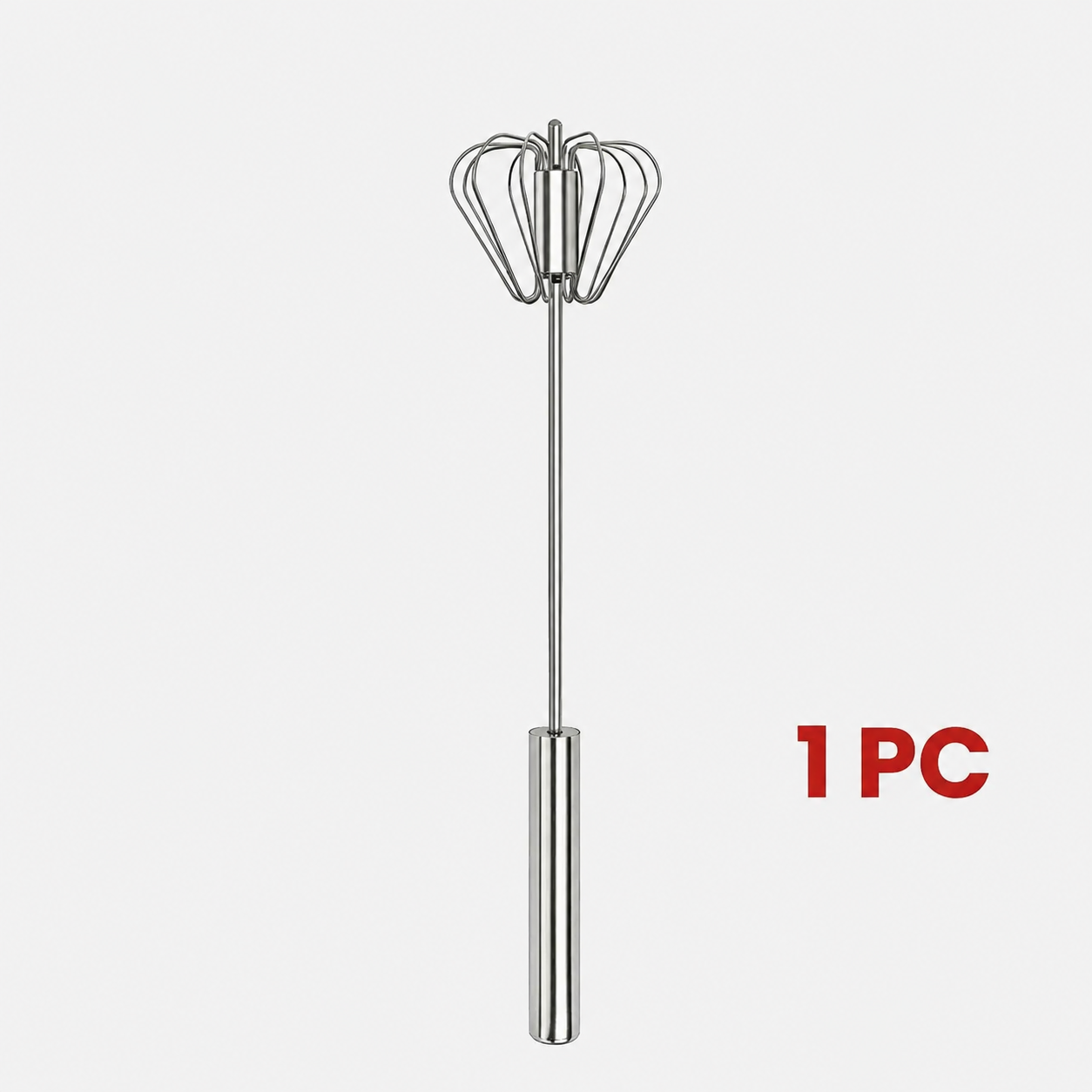 🥚☕Stainless Steel Hand-Push Rotary Whisk, Food-Grade Rust-Resistant Kitchen Utensil with Sturdy Riveted Construction.