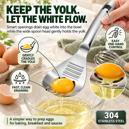🥄 6-in-1 304 Stainless Steel Multi-Function Grater Spoon – Grate, Mash, Drain & Serve