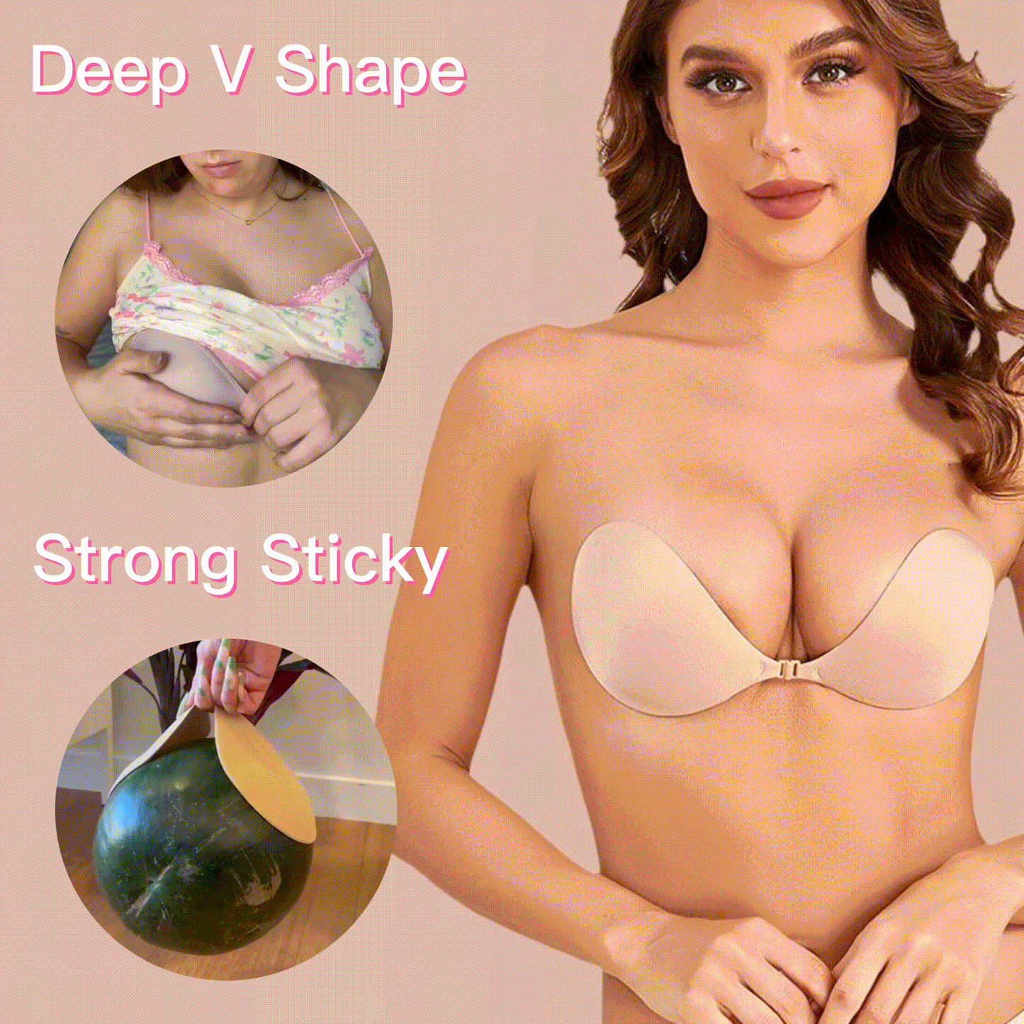 1 Push-up Sticky Bra – Waterproof & Reusable