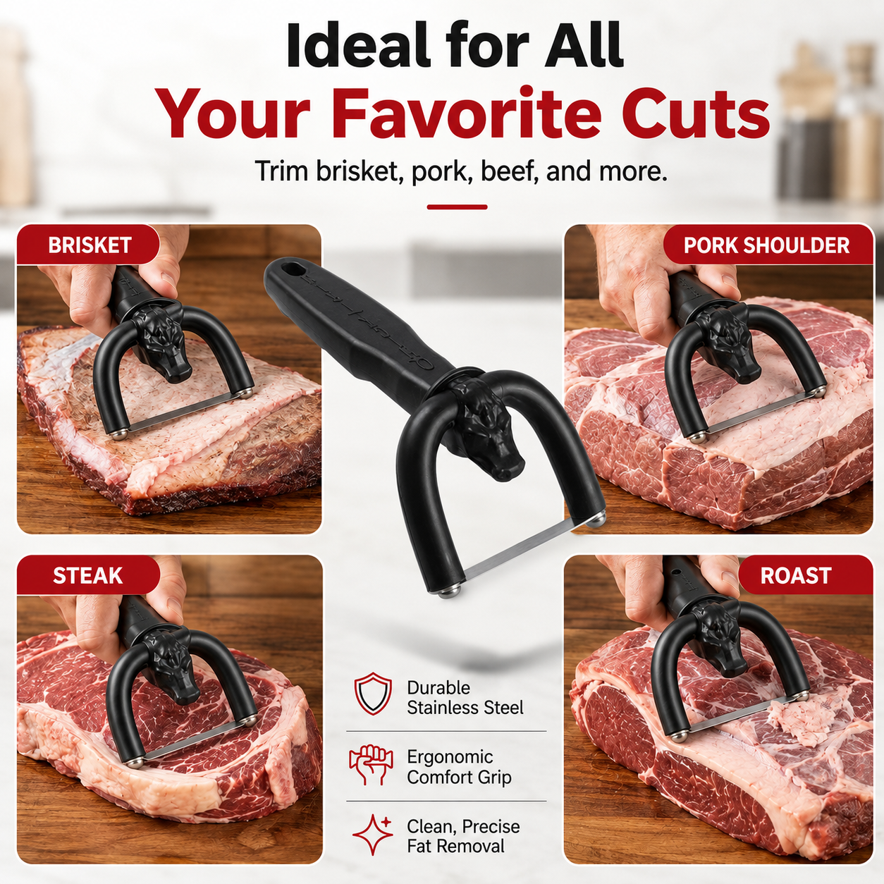 🔥 49% OFF Limited Time🥩 Handheld Fat Trimmer for Beef & Pork BBQ Prep