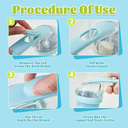 49% OFF -Pet Bath Brush with Shampoo Dispenser for Dogs & Cats