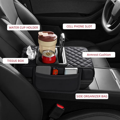 🚗Car Armrest Cushion,5-in-1 Center Console