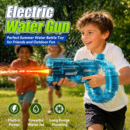 Rechargeable Electric Water Gun, LED Auto Water Blaster, 26FT Long Range Summer Pool Toy