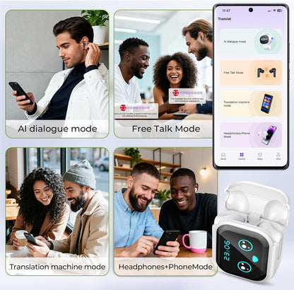 Bluetooth 6.0 Earphones LED Display High Fidelity Waterproof Wireless Earphones | Suitable for Office, Sports, Study and Audio Calls | Built-in Microphone | Earphones