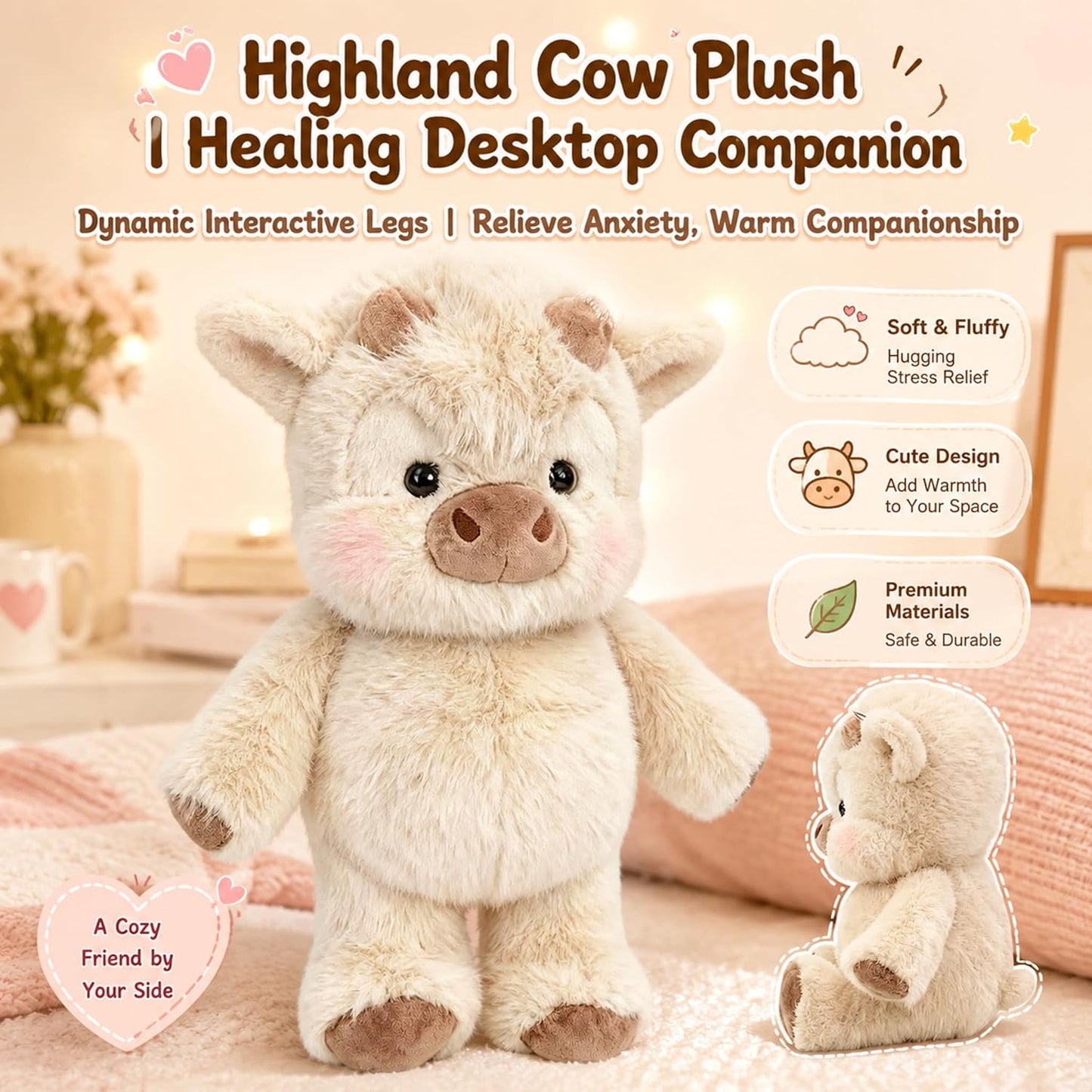🎉 49% OFF — Running Scottish Highland Cow Stuffed Animal