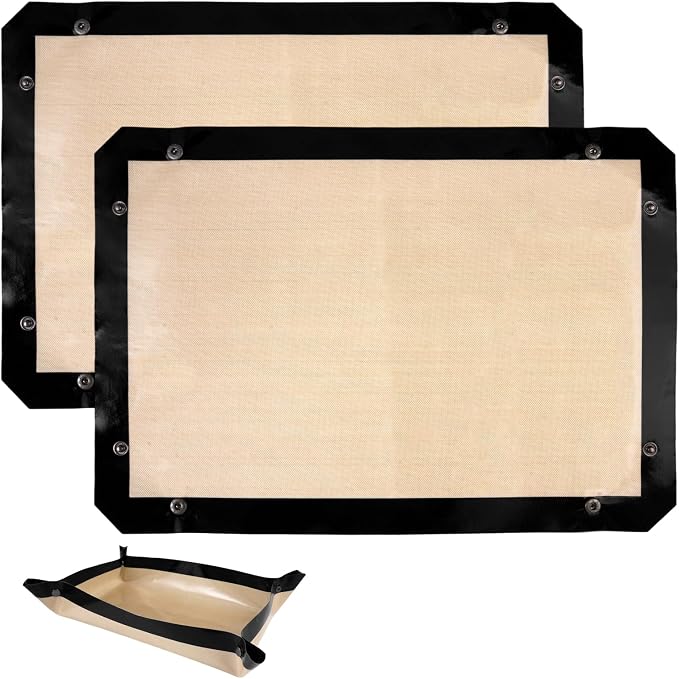 🥧 Kitchen Must-Have | 2-in-1 Silicone Baking Mat with Raised Edges – Less Mess, Easy Cleanup ✨