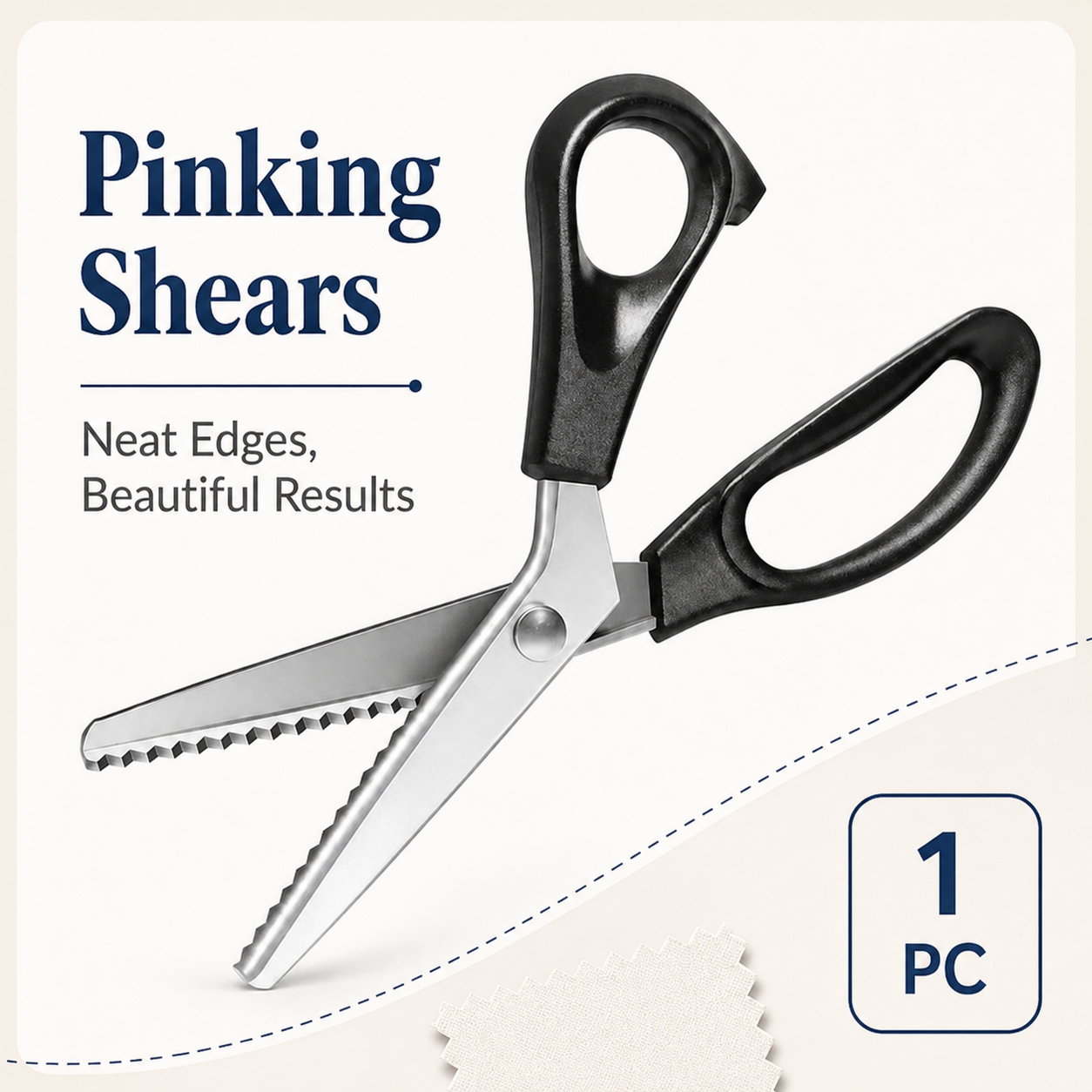 🔥LAST DAY 49% OFF✂️Pinking Shears Zig‑Zag Fabric Scissors 5mm Serrated Stainless Steel
