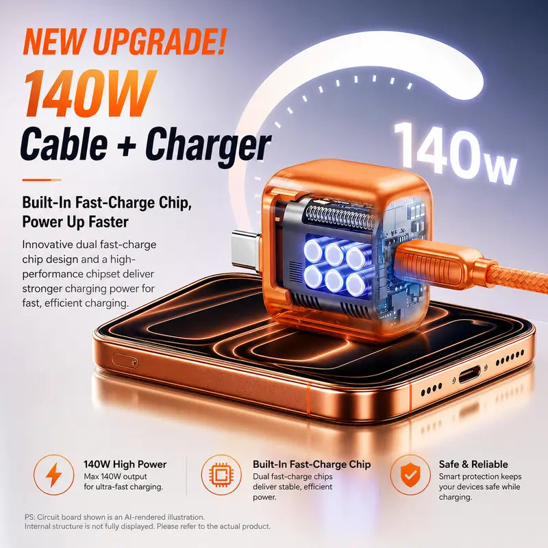 🔥 Limited-Time 49% OFF🔥140W TYPE-C Smart Full Charge Auto Stop Battery Protector