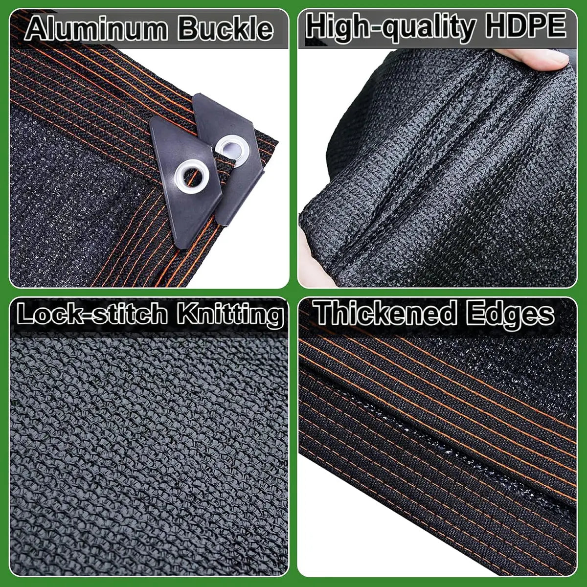 90% Blackout Cloth - 10x13ft UV-Resistant Shade Net