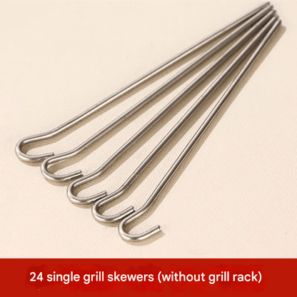 🔥 49% OFF Today | 2-Pack Air Fryer Kebab Rack – 304 Stainless Steel Skewer Grill Stand 🍢