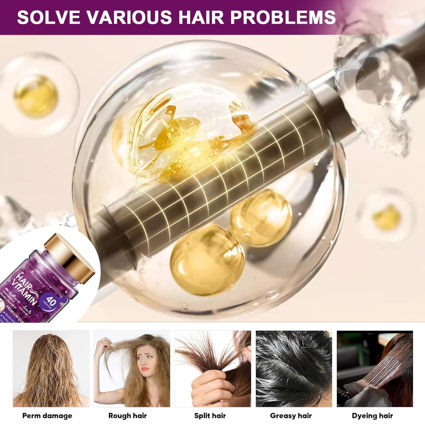 🔥 50% OFF TODAY🔥Essential Oil Hair Smoothing Capsules