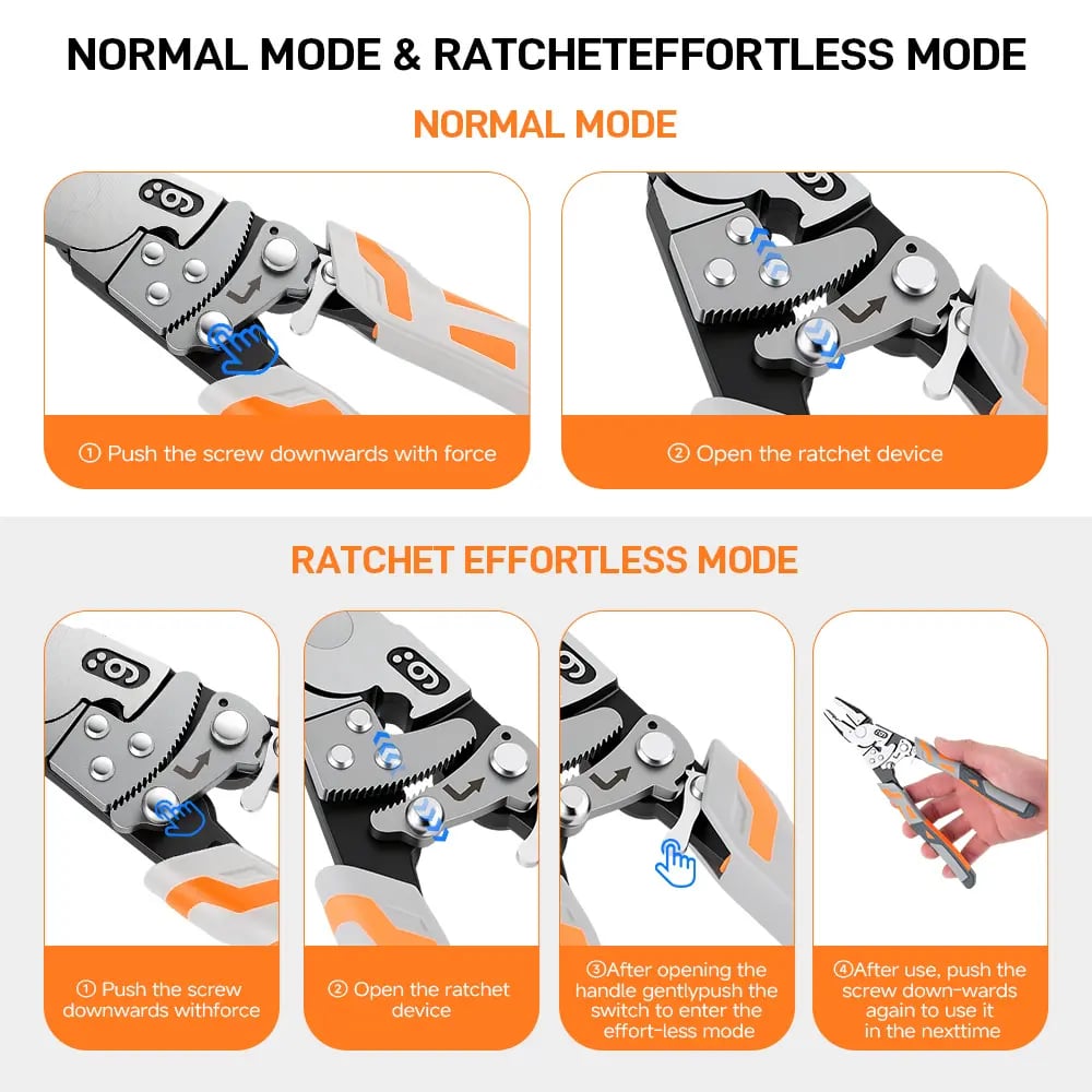 🔥 49% OFF — Heavy-Duty Self-Locking Ratchet Pliers 🔧💪