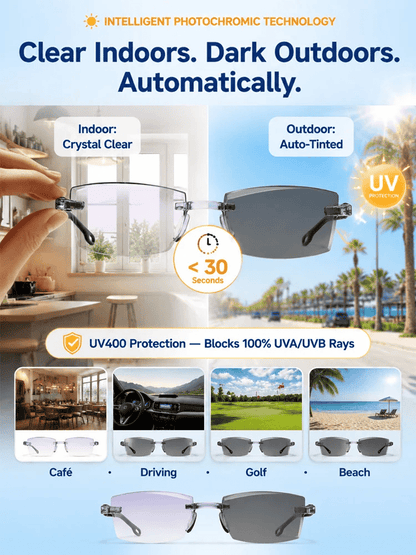 🔥 Limited-Time 50% OFF🔥[Regain Your Youthful Vision] Smart Zoom Diamond-Cut Reading Glasses