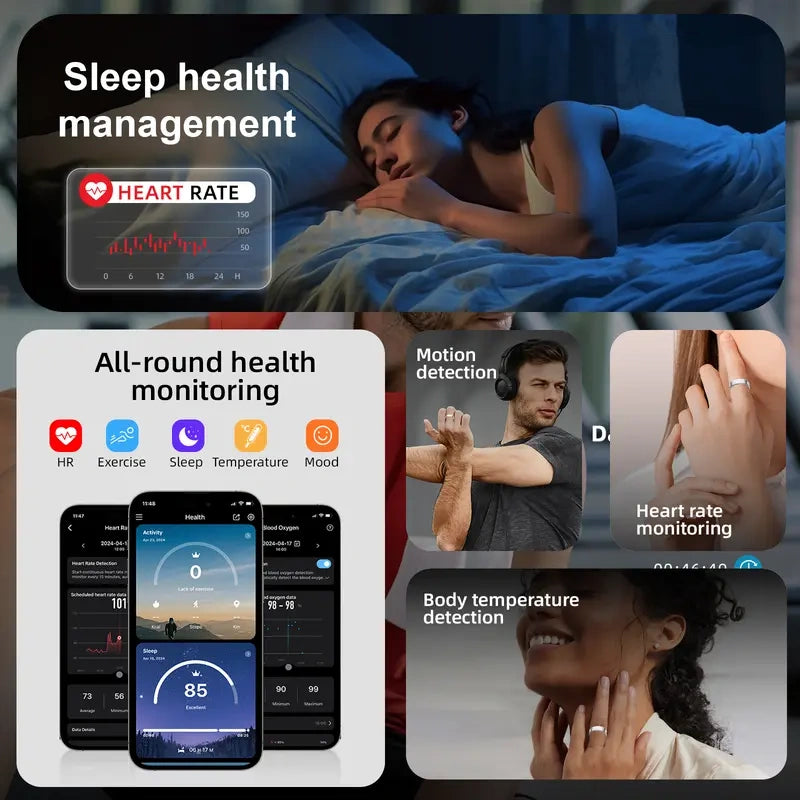 Smart Ring - Wellness Tracker with Heart Rate & Sleep Insights