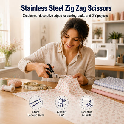 🔥LAST DAY 49% OFF✂️Stainless Steel Zig Zag Pinking Shears