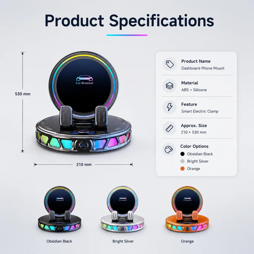 🔥 Limited-Time 49% OFF | RGB Wireless Charging Car Mount